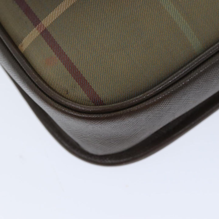 BurberrySs Nova Check Shoulder Bag Canvas Beige Auth bs14432