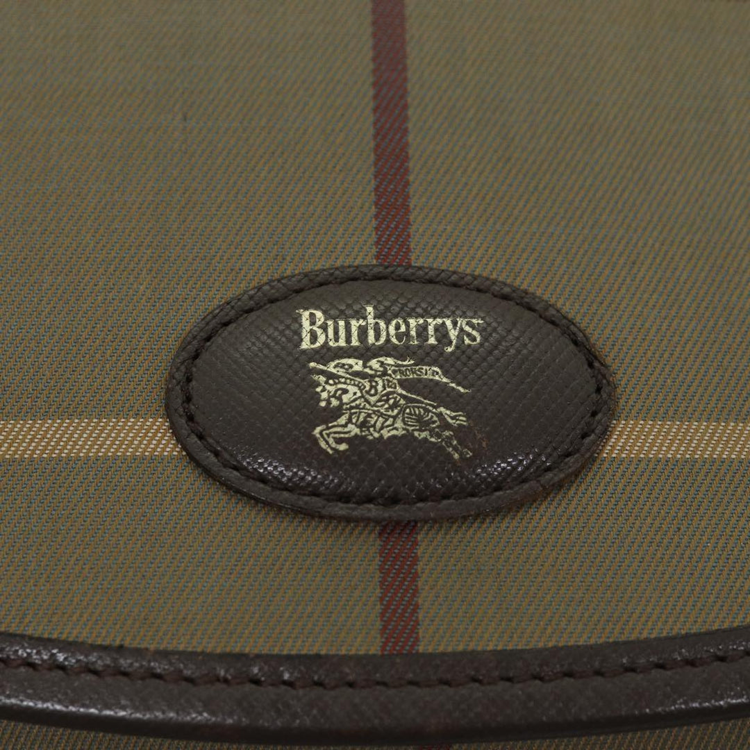 BurberrySs Nova Check Shoulder Bag Canvas Beige Auth bs14432