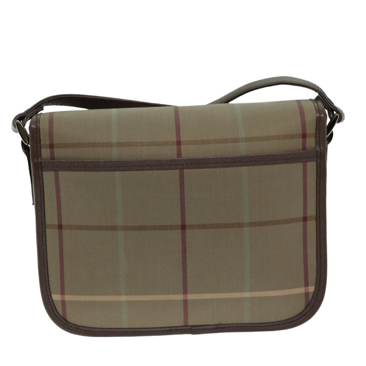 BurberrySs Nova Check Shoulder Bag Canvas Beige Auth bs14432