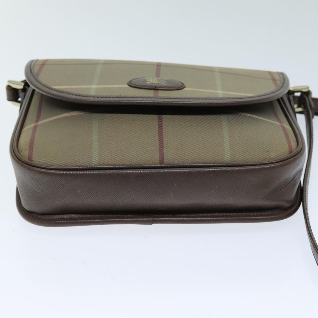 BurberrySs Nova Check Shoulder Bag Canvas Beige Auth bs14432
