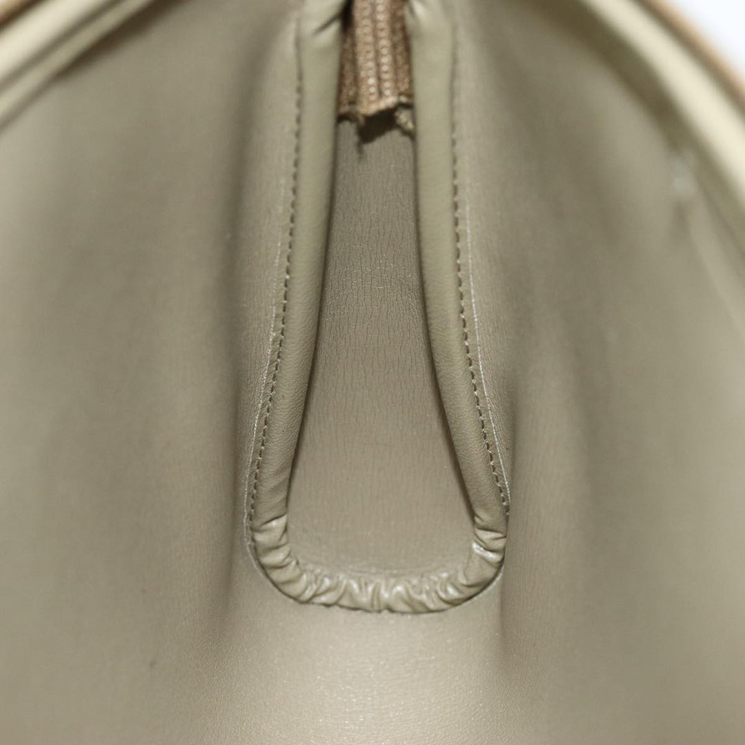 CHRISTIAN Top quality Dior Honeycomb Canvas Clutch Bag PVC Leather Beige Auth bs14451