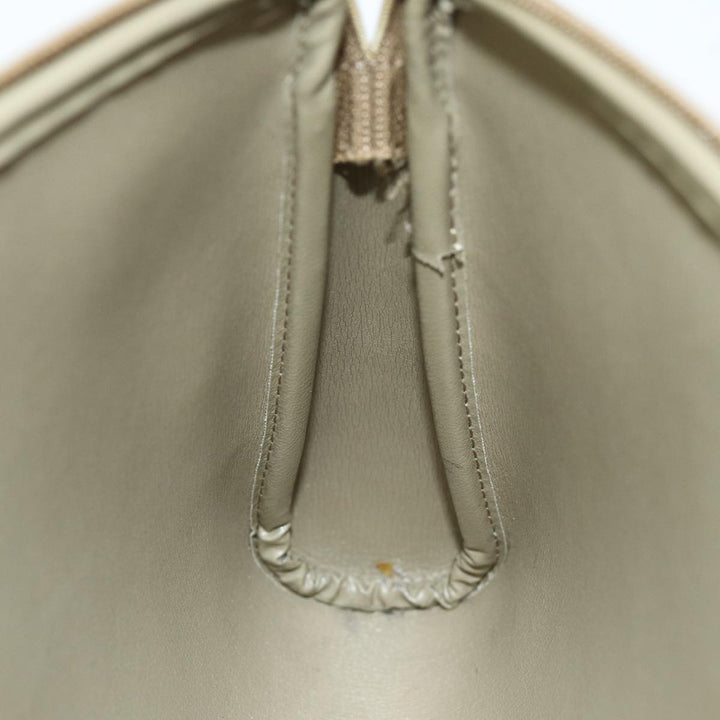 CHRISTIAN Top quality Dior Honeycomb Canvas Clutch Bag PVC Leather Beige Auth bs14451