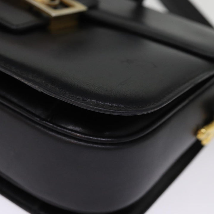 Celine Horse Carriage Shoulder Bag Leather Black  14459