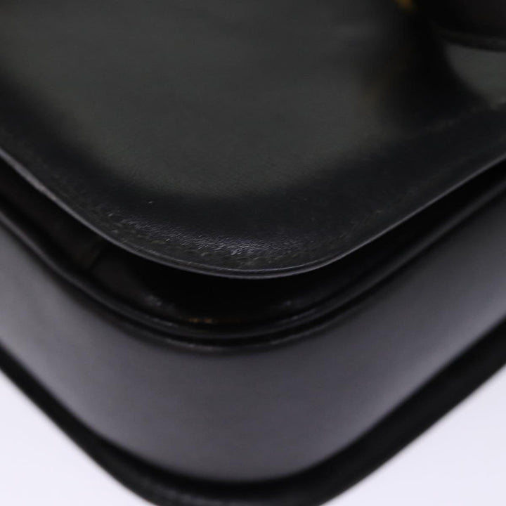 Celine Horse Carriage Shoulder Bag Leather Black  14459