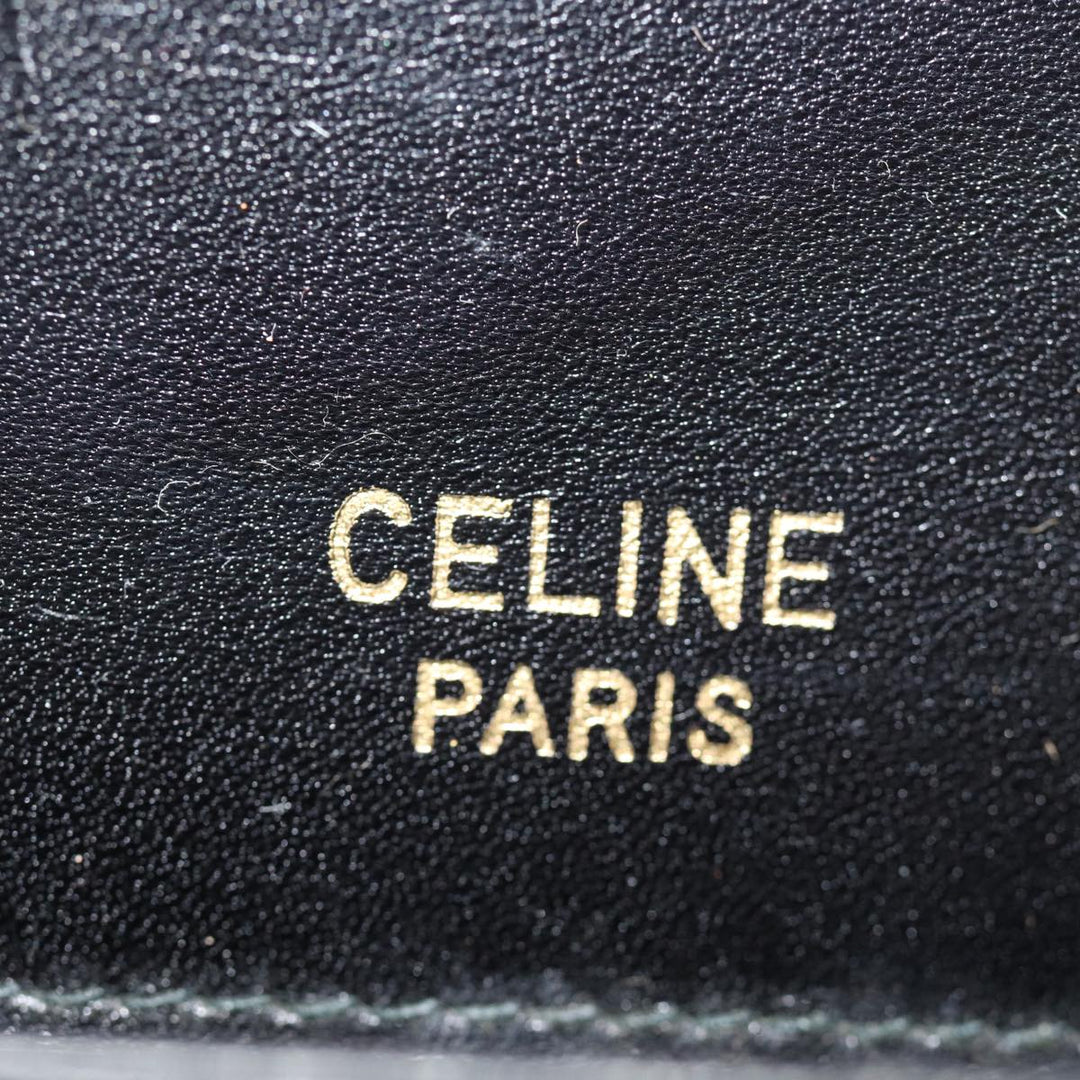 Celine Horse Carriage Shoulder Bag Leather Black  14459