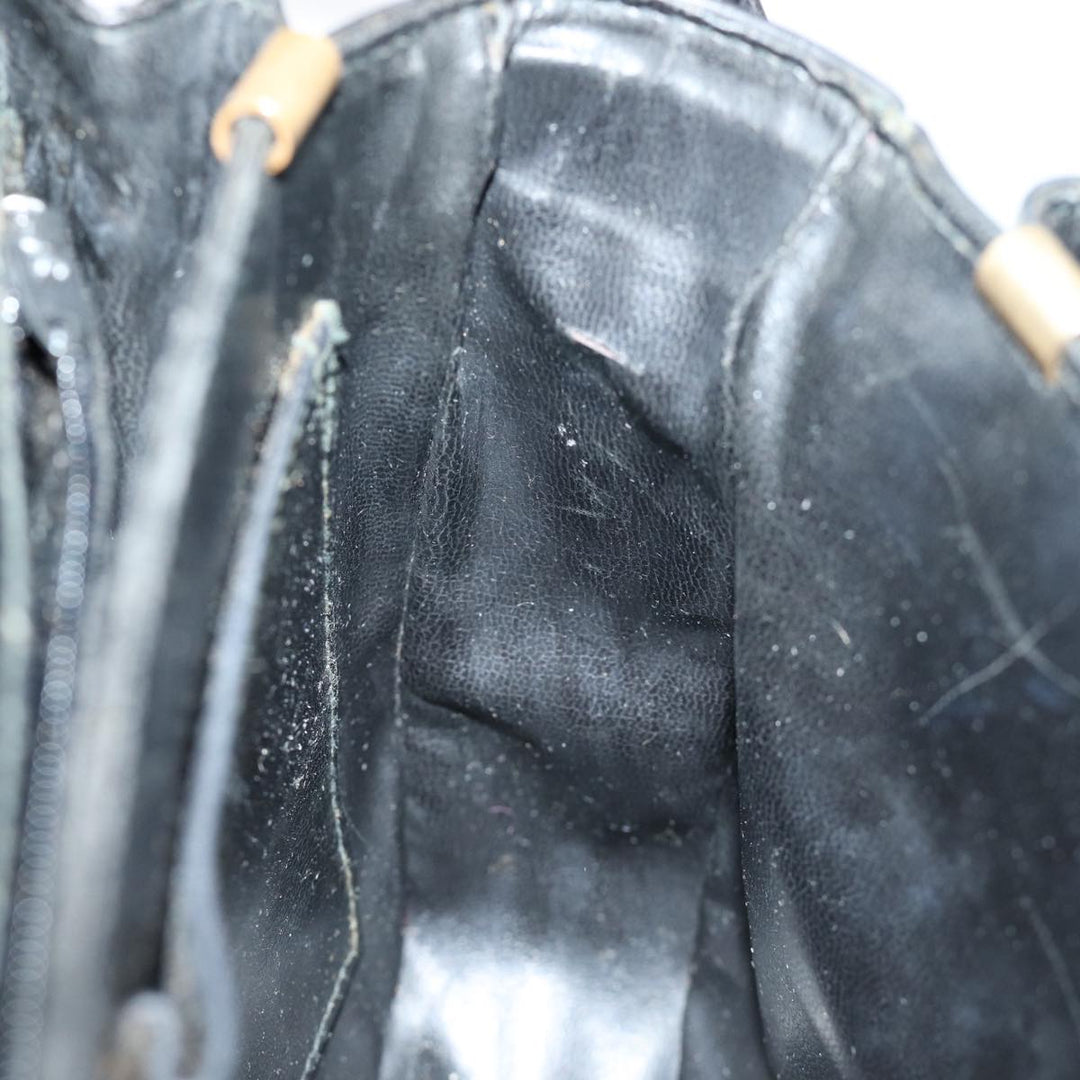 Celine Horse Carriage Shoulder Bag Leather Black  14459