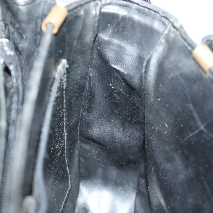Celine Horse Carriage Shoulder Bag Leather Black  14459