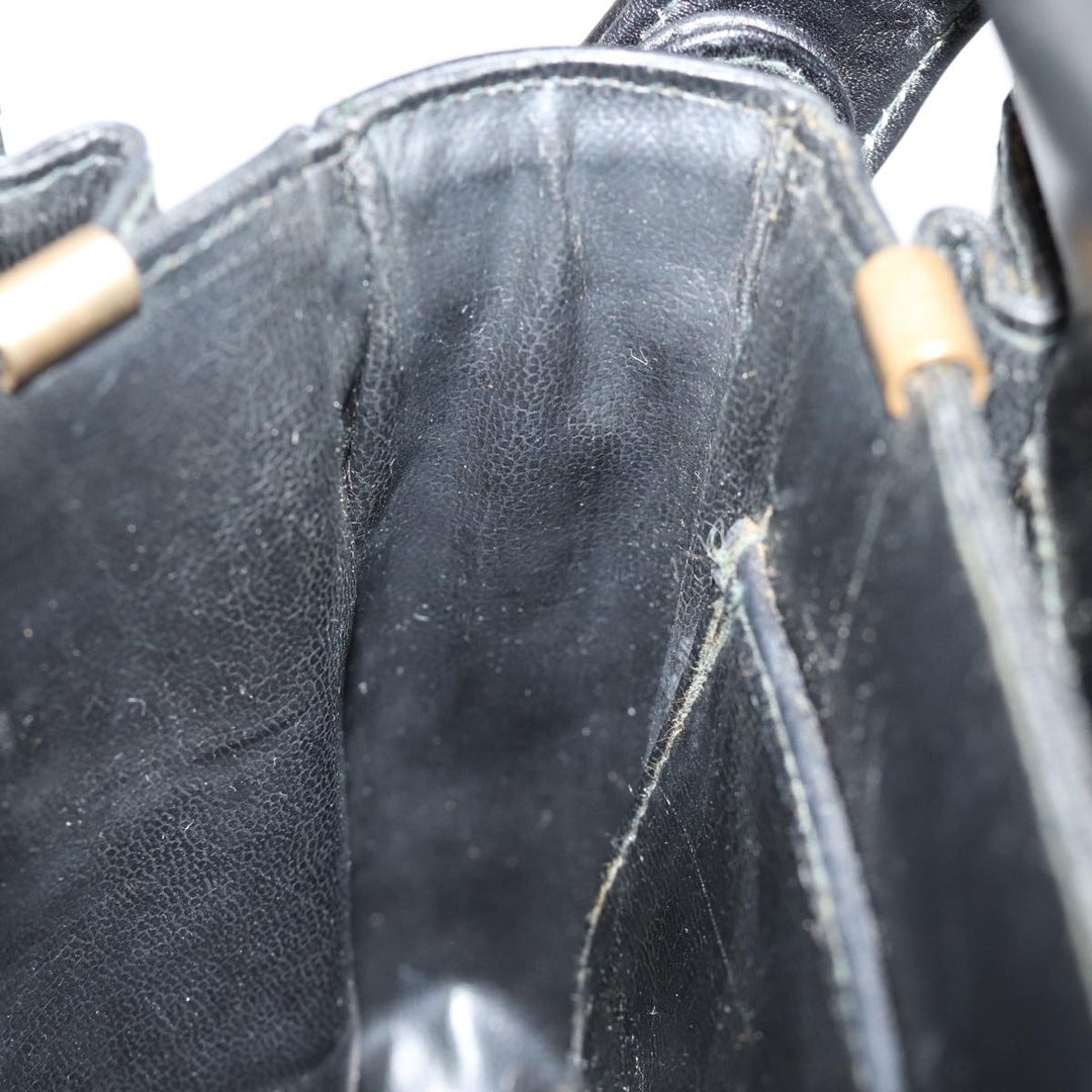 Celine Horse Carriage Shoulder Bag Leather Black  14459