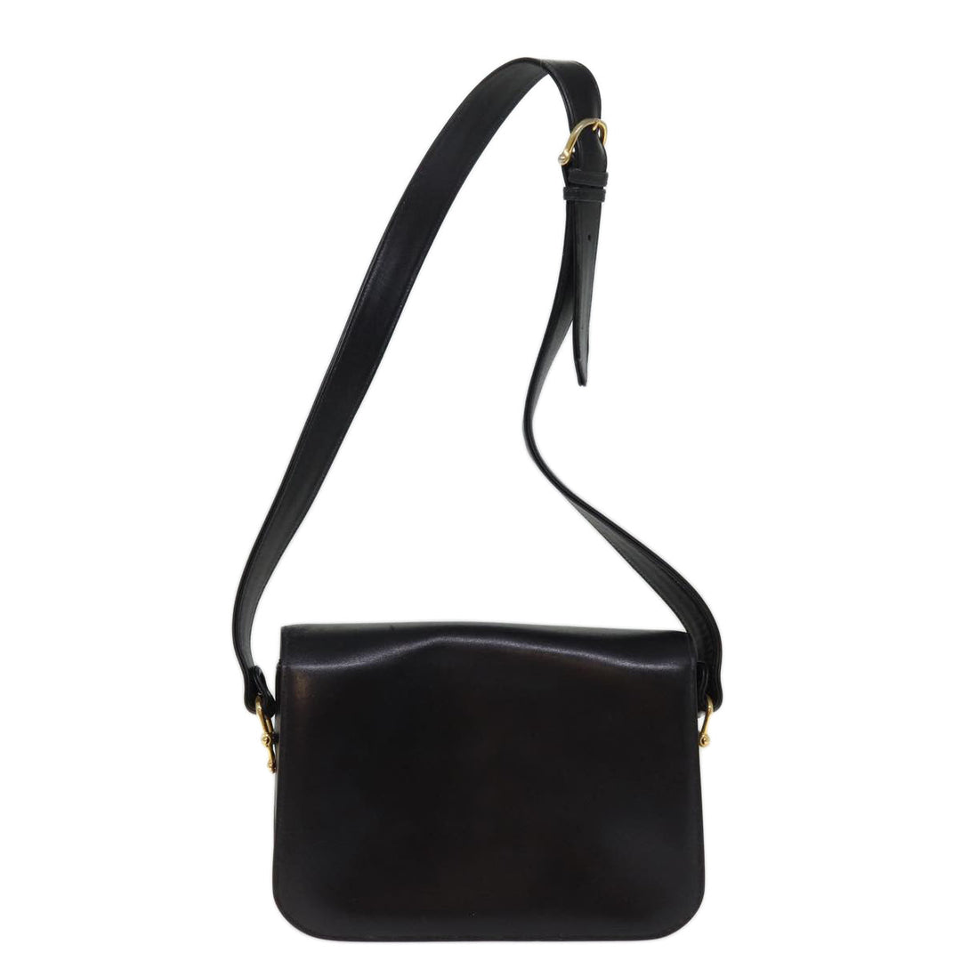 Celine Horse Carriage Shoulder Bag Leather Black  14459
