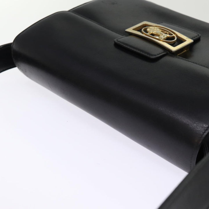 Celine Horse Carriage Shoulder Bag Leather Black  14459