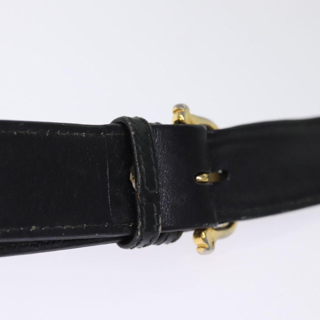 Celine Horse Carriage Shoulder Bag Leather Black  14459