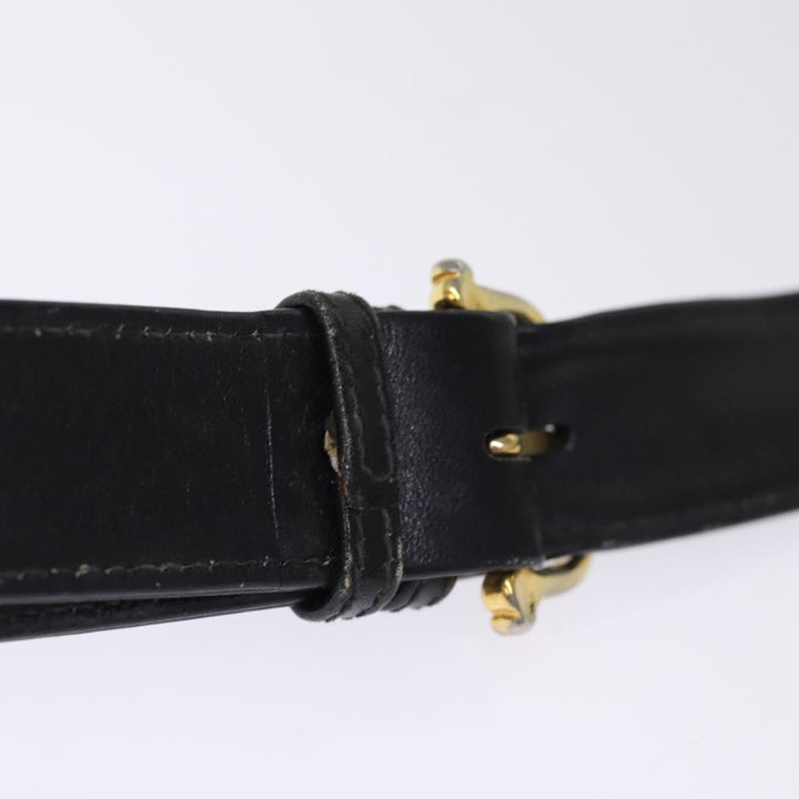 Celine Horse Carriage Shoulder Bag Leather Black  14459