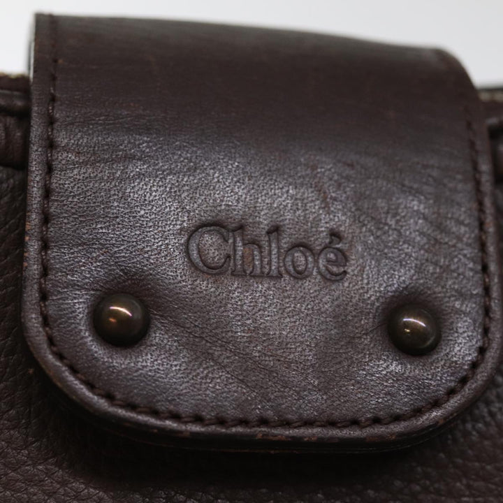 Chloe Shoulder Bag Leather Brown bs14462