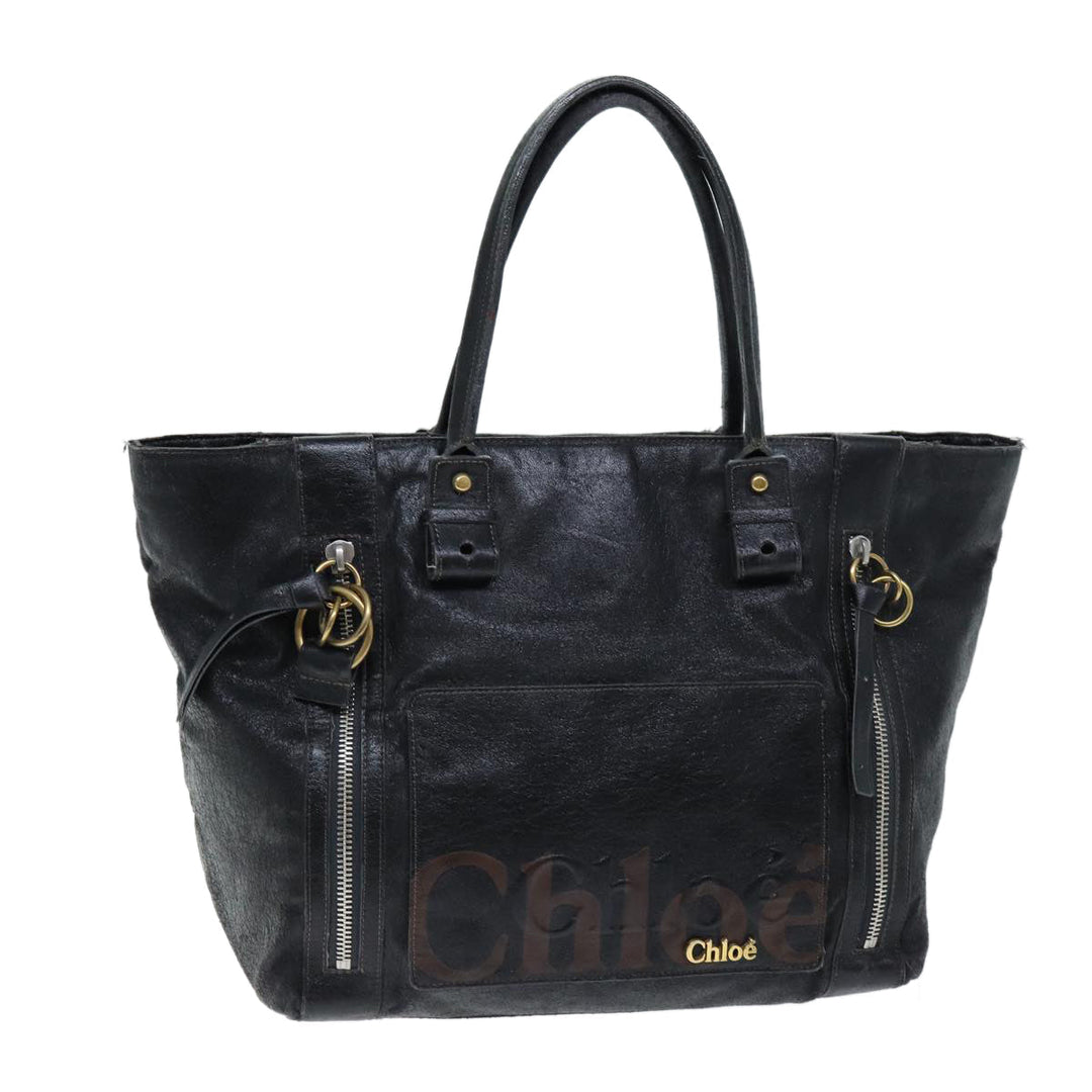 Chloe Hand Bag Leather Black bs14492