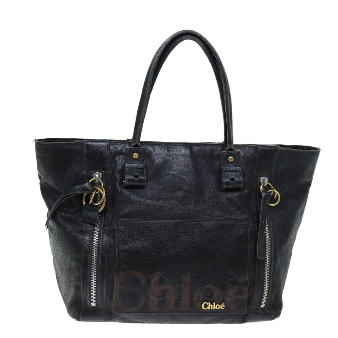 Chloe Hand Bag Leather Black bs14492