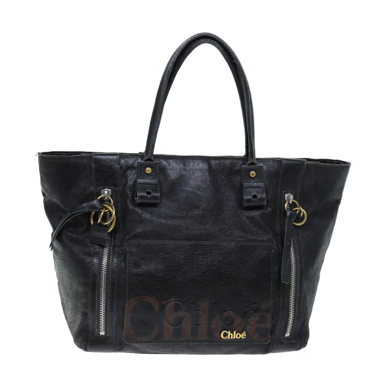 Chloe Hand Bag Leather Black bs14492
