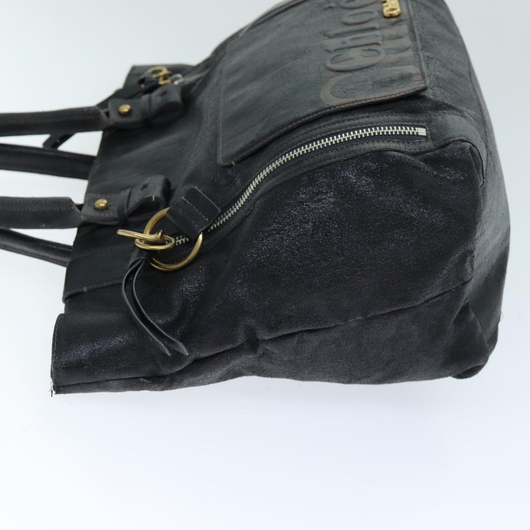 Chloe Hand Bag Leather Black bs14492