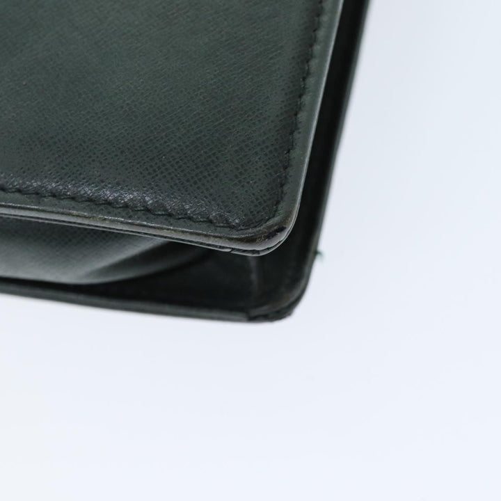 Burberry Clutch Bag Leather Green Auth bs14503