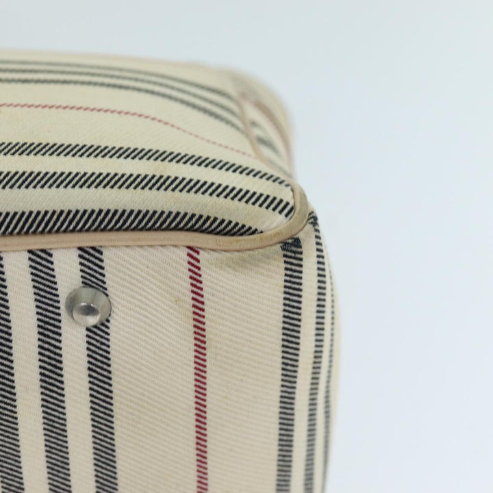Burberry Hand Bag Canvas Beige Auth bs14508