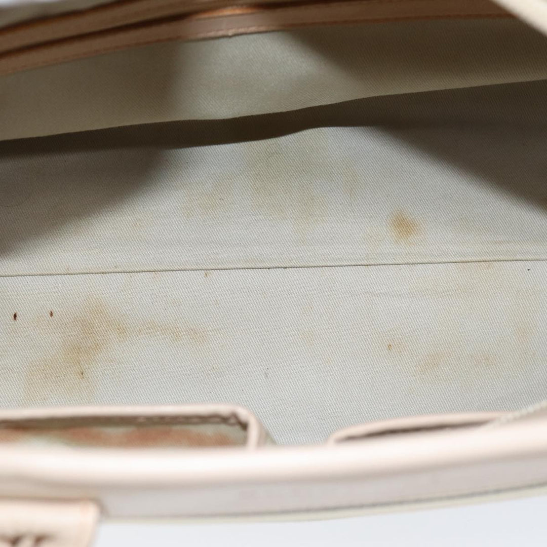 Burberry Hand Bag Canvas Beige Auth bs14508