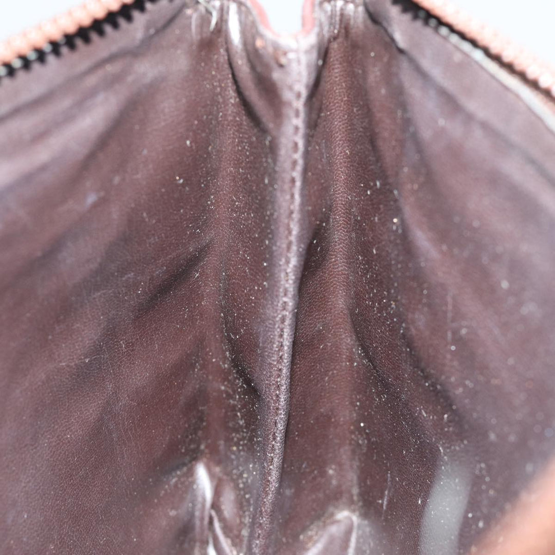 Celine C Macadam Canvas Clutch Bag Brown Auth bs14535