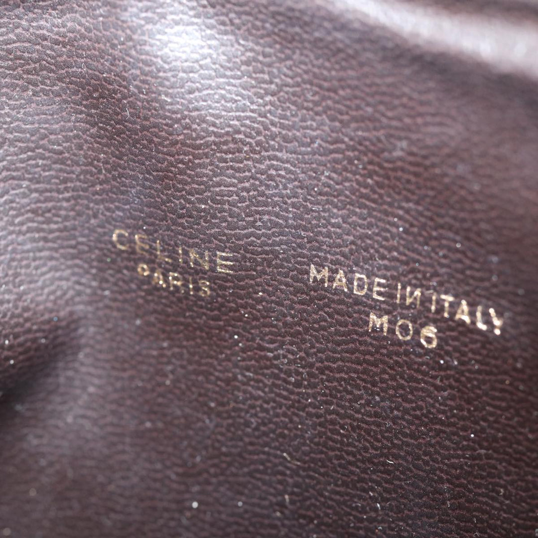 Celine C Macadam Canvas Clutch Bag Brown Auth bs14535