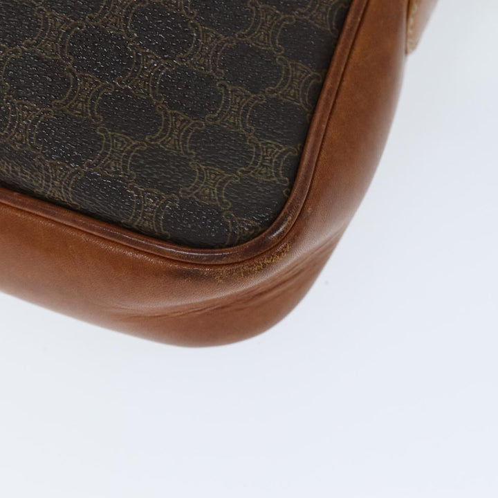 Celine Macadam Canvas Clutch Bag PVC Brown Auth bs14536