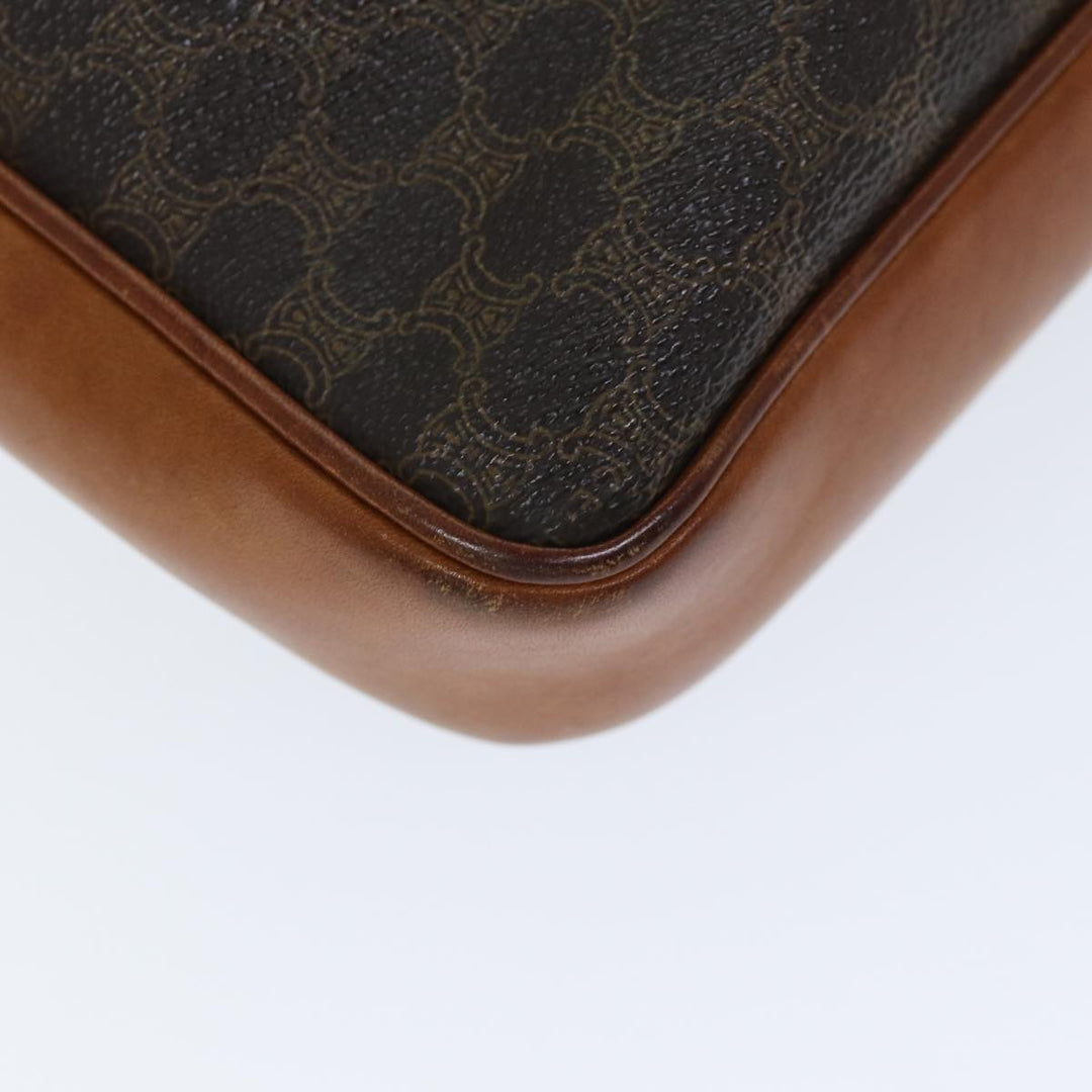 Celine Macadam Canvas Clutch Bag PVC Brown Auth bs14536
