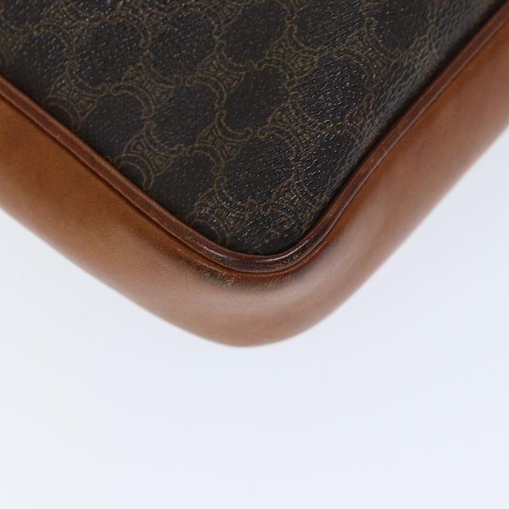 Celine Macadam Canvas Clutch Bag PVC Brown Auth bs14536