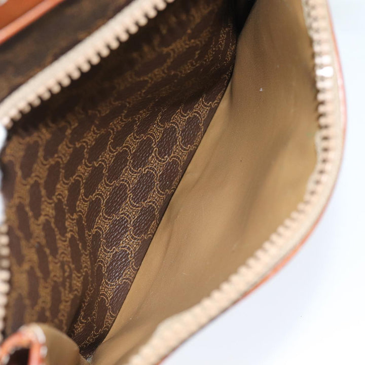 Celine Macadam Canvas Clutch Bag PVC Brown Auth bs14536