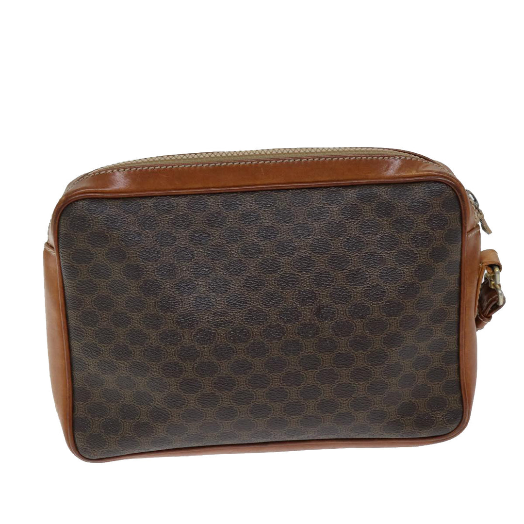 Celine Macadam Canvas Clutch Bag PVC Brown Auth bs14536