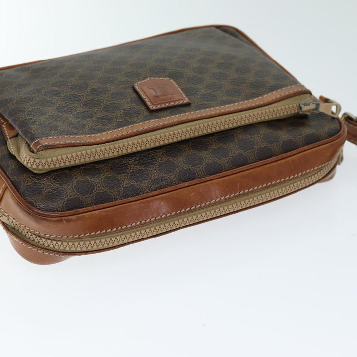 Celine Macadam Canvas Clutch Bag PVC Brown Auth bs14536