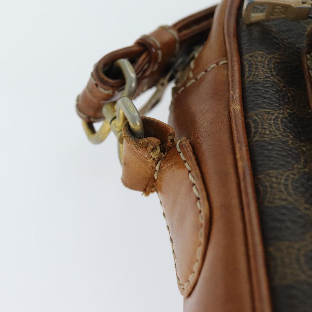 Celine Macadam Canvas Clutch Bag PVC Brown Auth bs14536