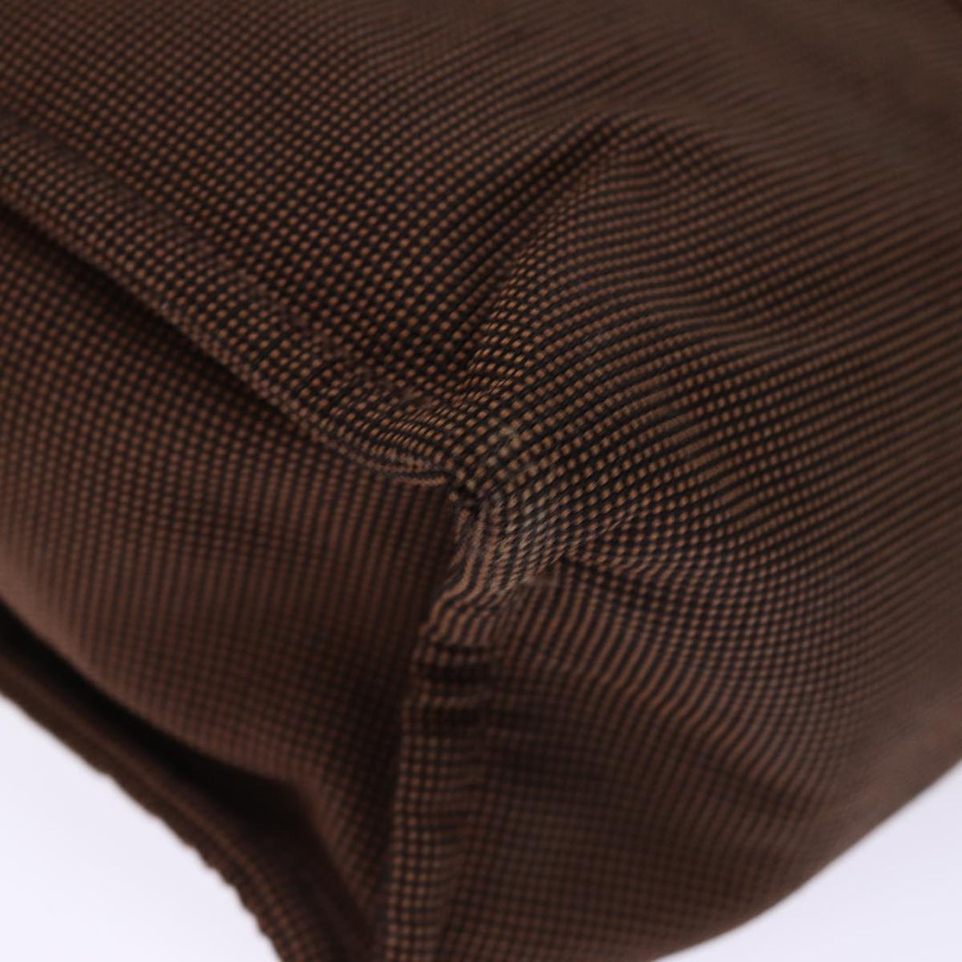 Top quality Hermes Clutch Bag Canvas Brown Auth bs14544