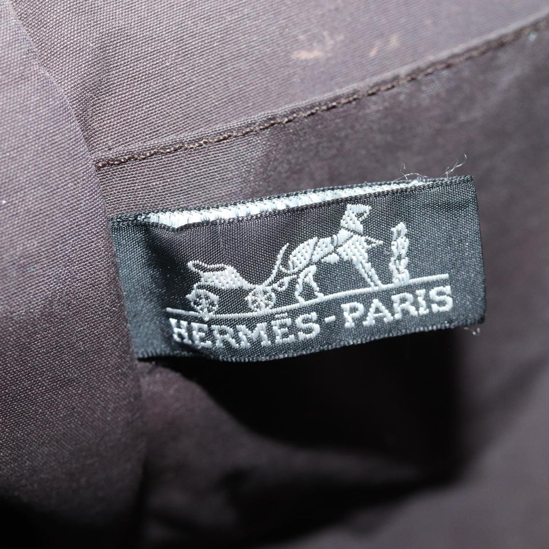 Top quality Hermes Clutch Bag Canvas Brown Auth bs14544