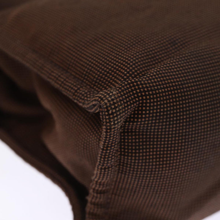 Top quality Hermes Clutch Bag Canvas Brown Auth bs14544