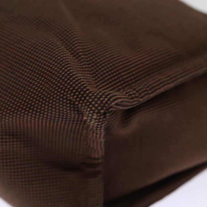 Top quality Hermes Clutch Bag Canvas Brown Auth bs14544