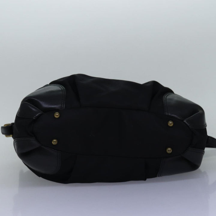 Burberry Blue Label Tote Bag Nylon Black Auth bs14565