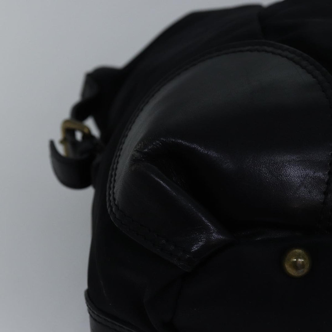 Burberry Blue Label Tote Bag Nylon Black Auth bs14565