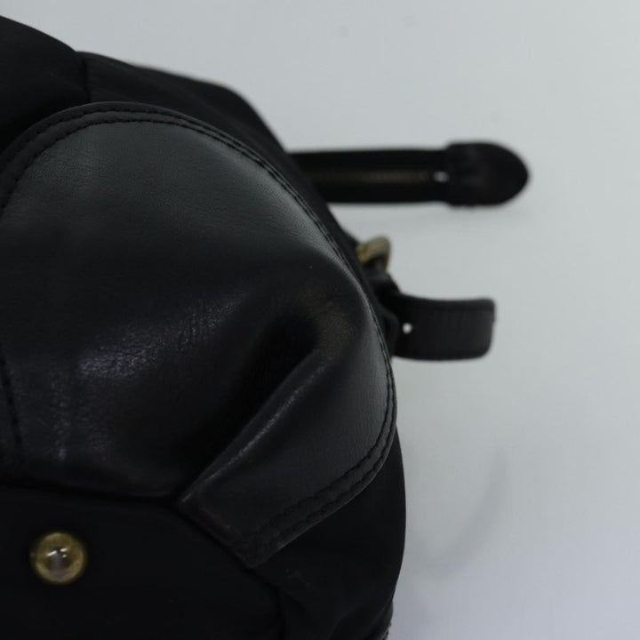 Burberry Blue Label Tote Bag Nylon Black Auth bs14565