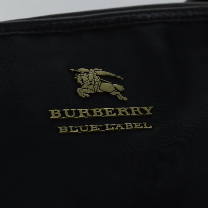 Burberry Blue Label Tote Bag Nylon Black Auth bs14565