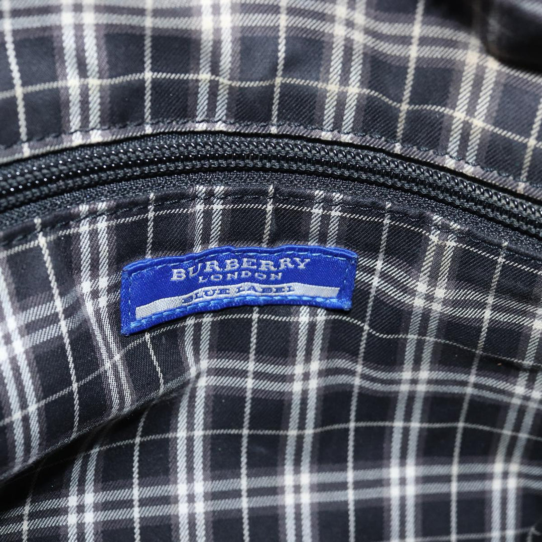 Burberry Blue Label Tote Bag Nylon Black Auth bs14565
