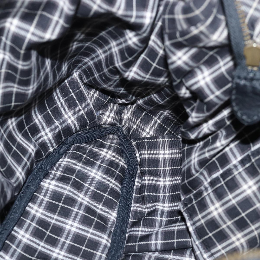 Burberry Blue Label Tote Bag Nylon Black Auth bs14565