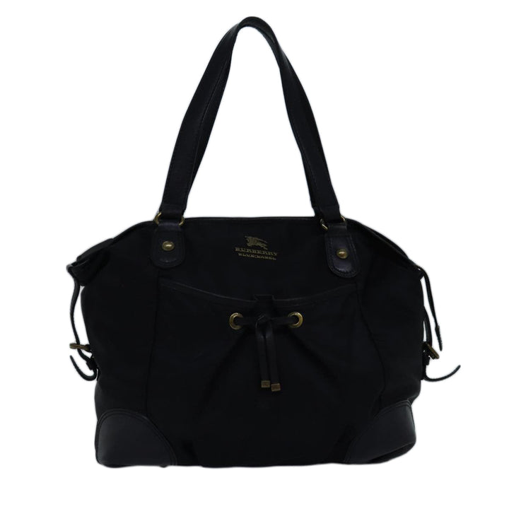 Burberry Blue Label Tote Bag Nylon Black Auth bs14565