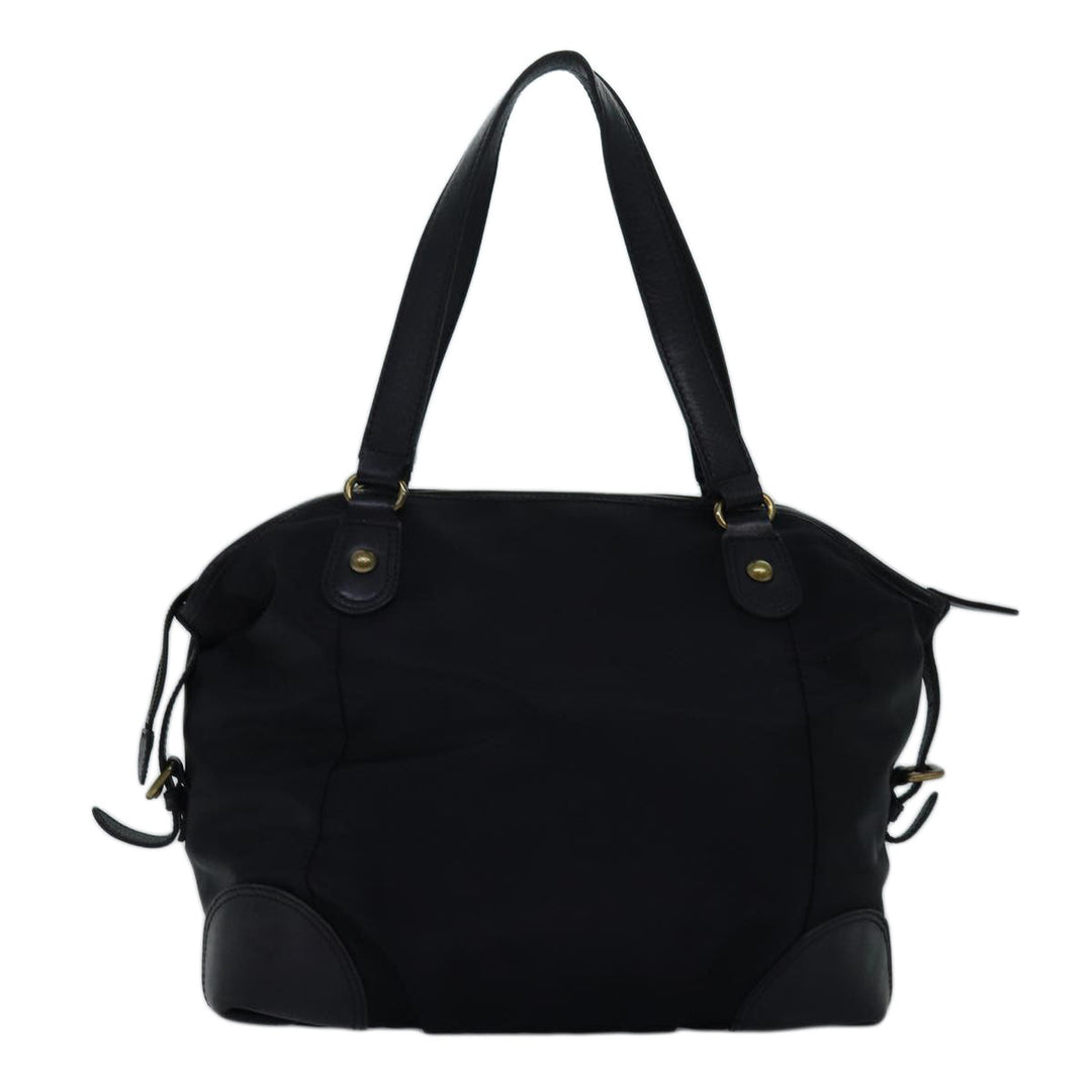 Burberry Blue Label Tote Bag Nylon Black Auth bs14565