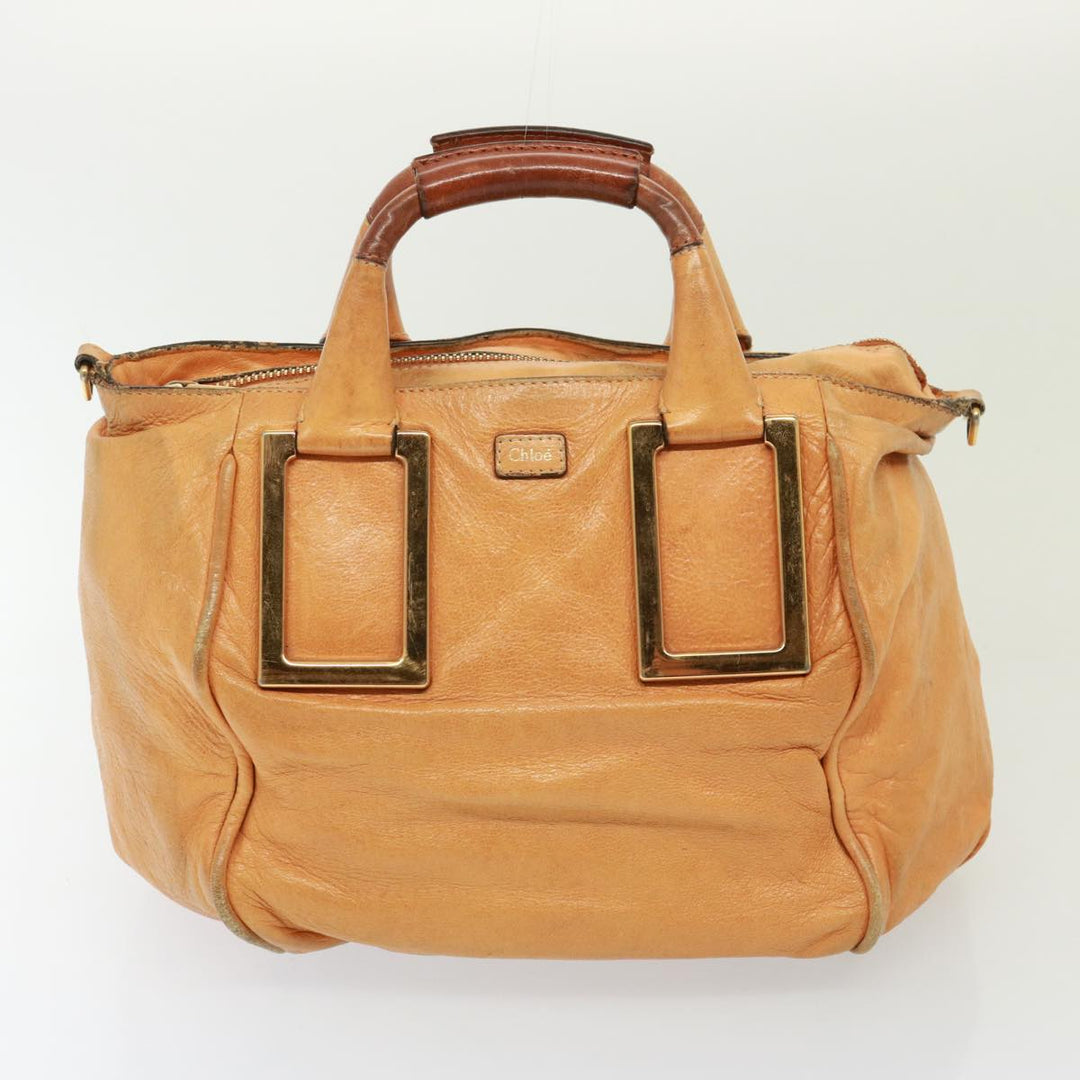 Chloe Shoulder Bag Leather 2Set Silver Brown bs14599