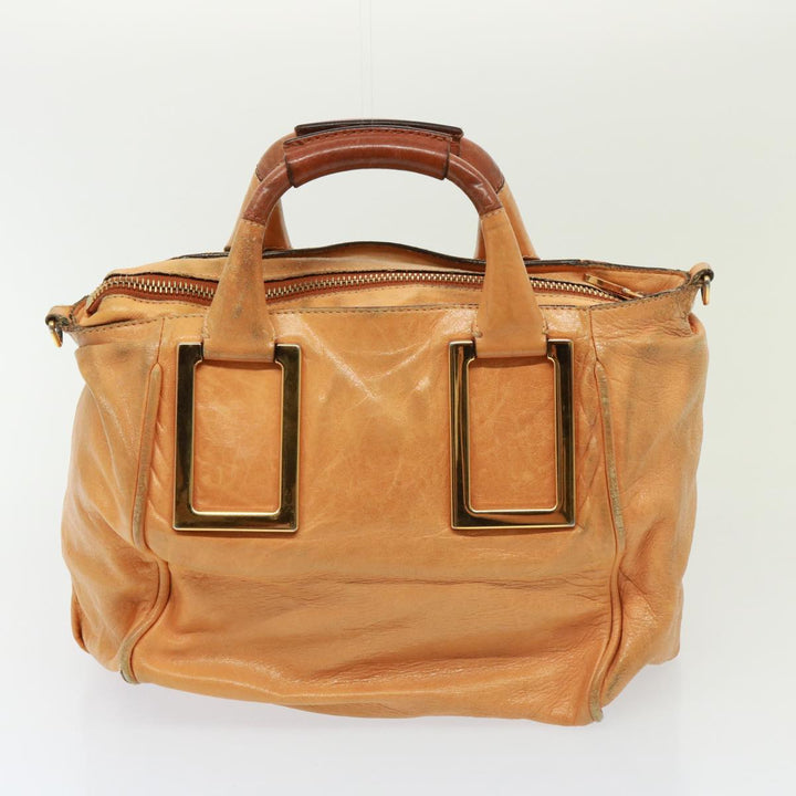 Chloe Shoulder Bag Leather 2Set Silver Brown bs14599