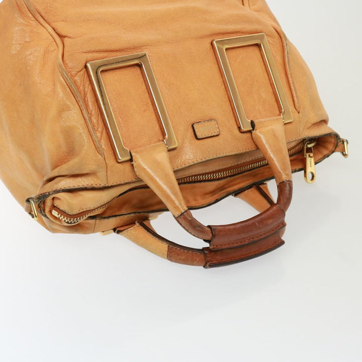 Chloe Shoulder Bag Leather 2Set Silver Brown bs14599