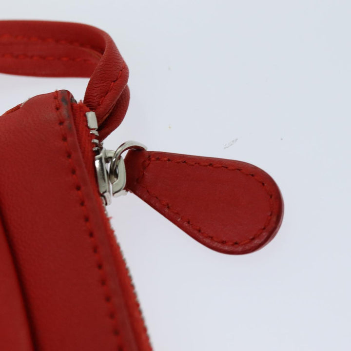 Bottega veneta INTRECCIATO Coin Purse Leather Red Auth bs14630