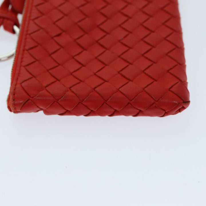 Bottega veneta INTRECCIATO Coin Purse Leather Red Auth bs14630